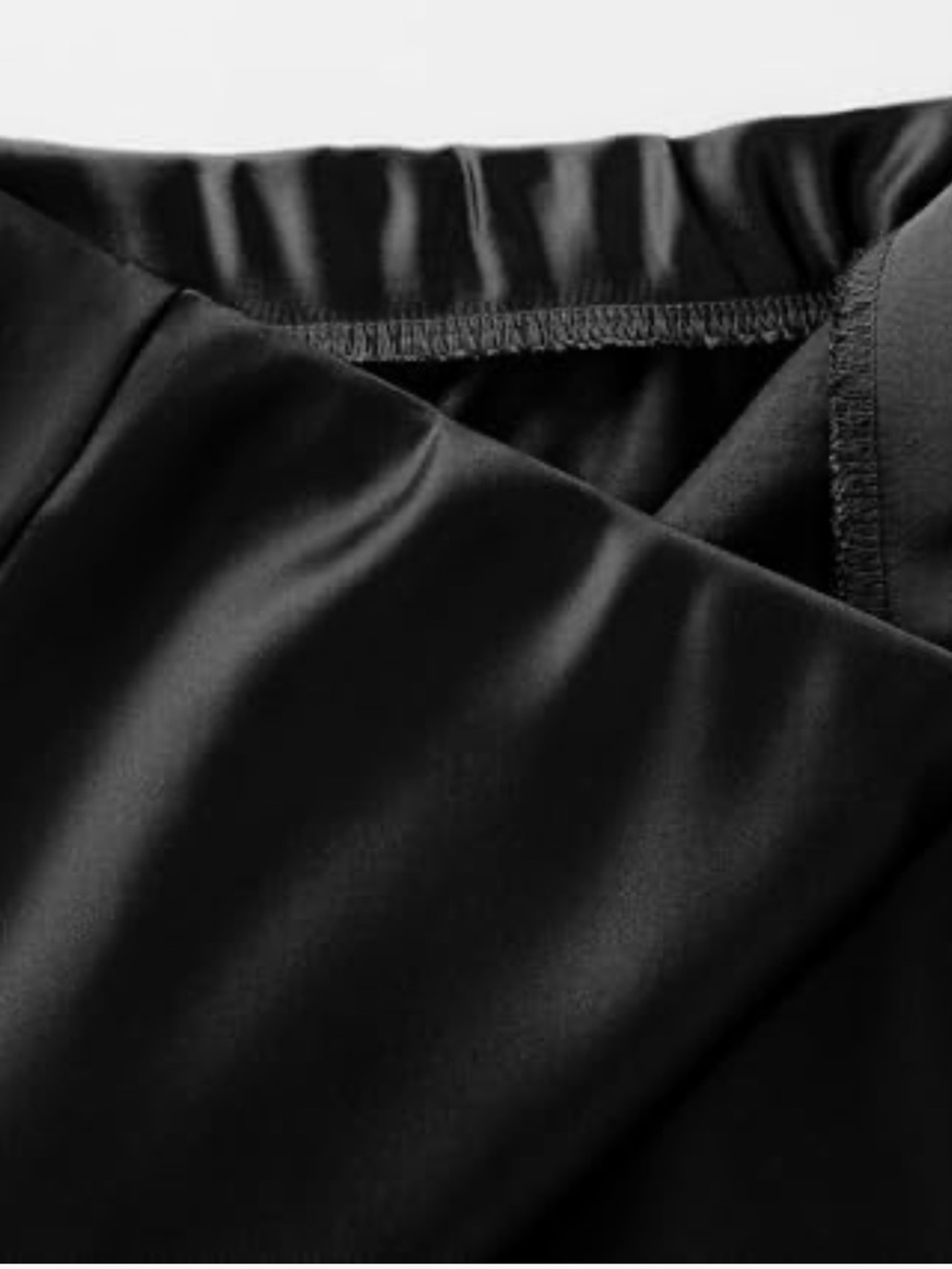 🖤 BTFBM Elegant Black Satin High-Waisted Midi Skirt size Medium 🖤 - Picture 7 of 7